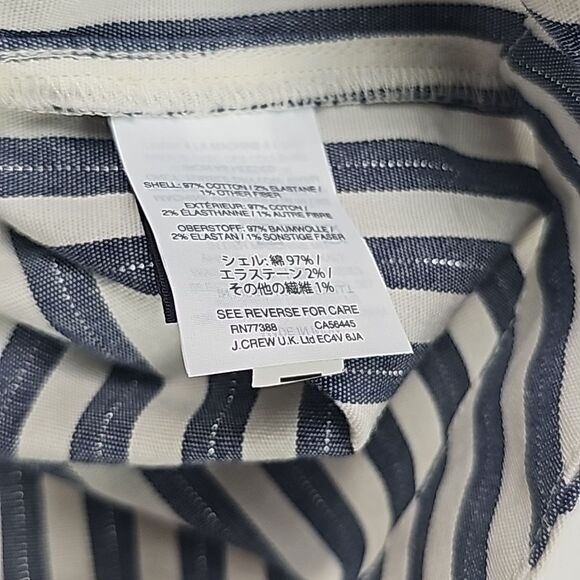 Madewell -622 NWT Shimmer Stripe Off-the-Shoulder Top White Blue H6707 Sz‎ Small - Picture 10 of 10